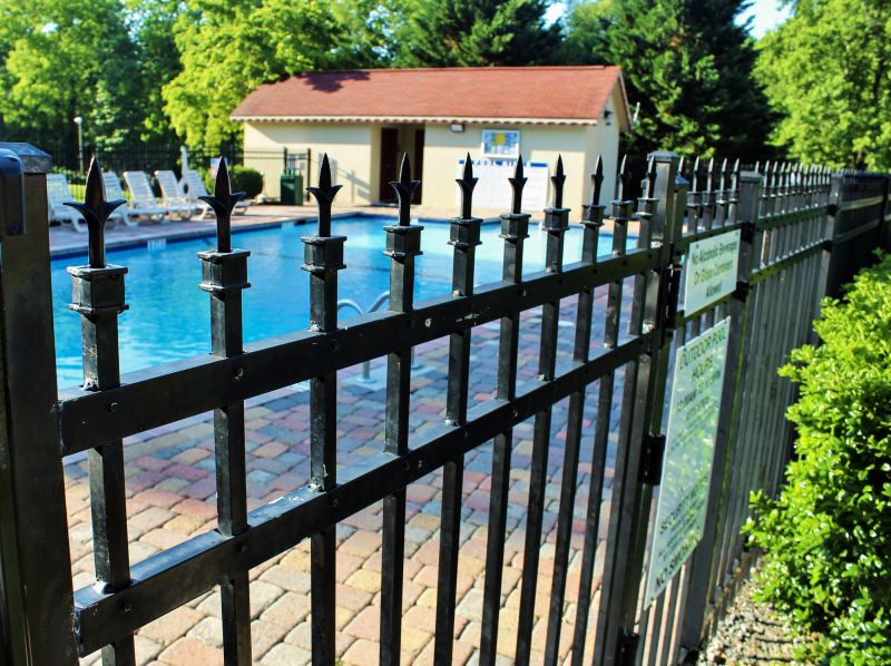 Wrought Iron Pool Fence Installation
